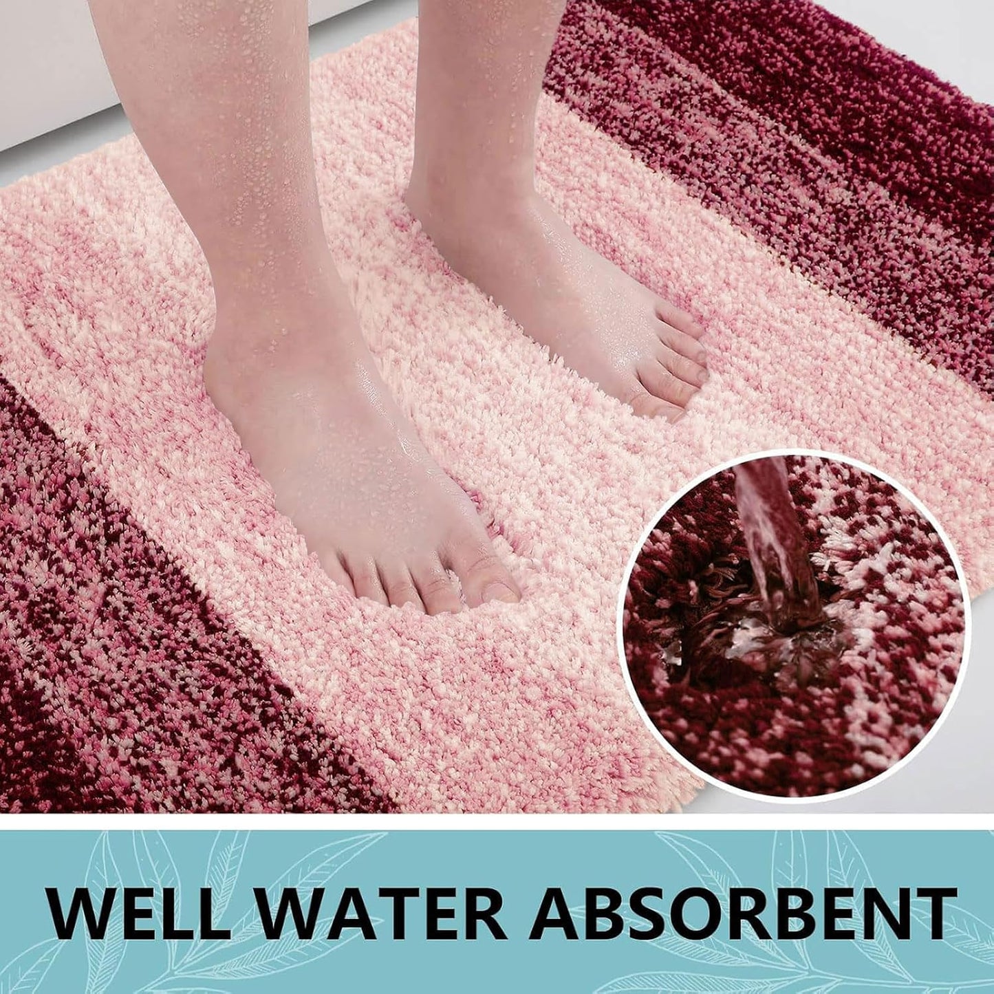 3 Pzas Alfombras Baño Microfibra Antiderrap 24x16 24x20 17.5x15