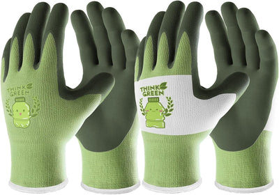 2 Pzas Guantes Jardinería Niños 2-4 Años Revestimiento Goma