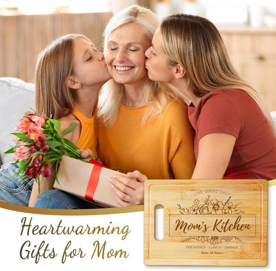Tabla de cortar de bambú grabada regalo para mamá
