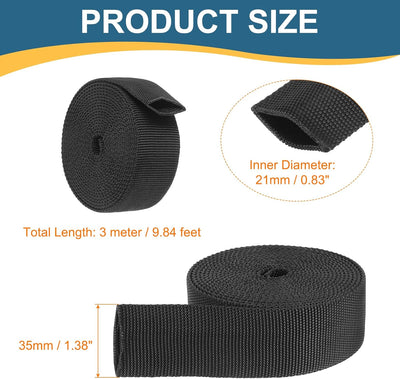 Funda protectora nailon manguera 0.8pulg cubierta cable 10ft