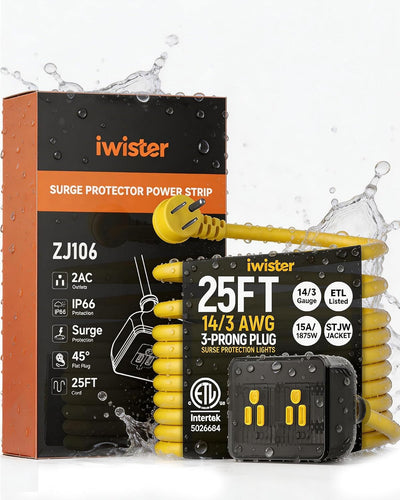 Cable extensión exterior 25ft IP66 2 salidas 1875W