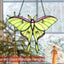 Atrapa luz mariposa verde claro colgante cristal para ventana