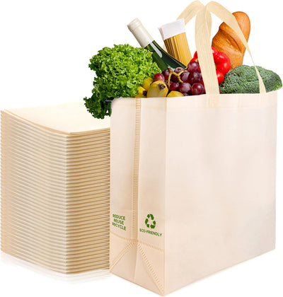 Bolsas compras reutilizables ecológicas 12.6x6.3x11.8pulg