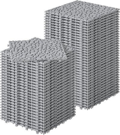 60 Azulejos Plástico 12x12pulg Antiderrap Gris