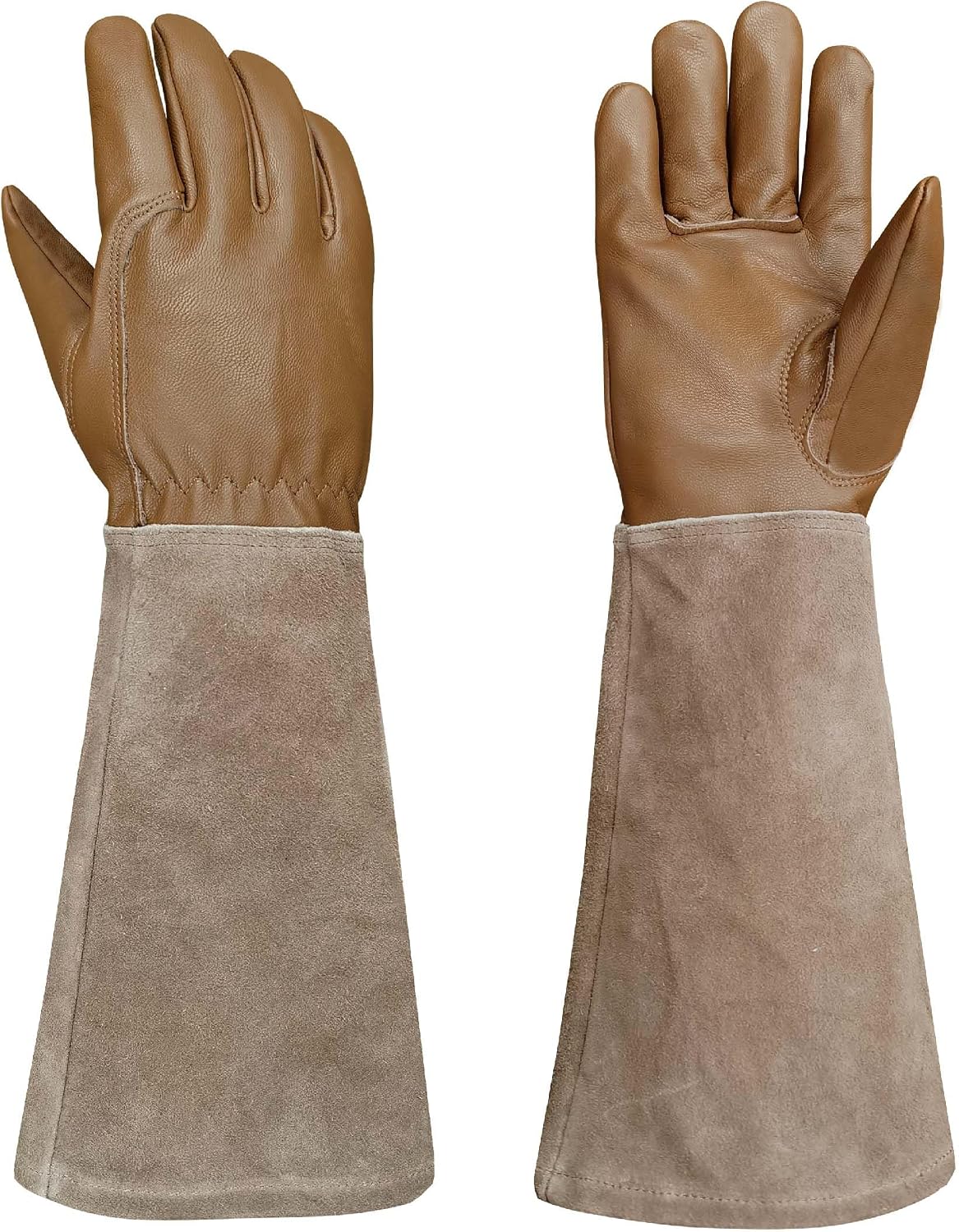 Guantes jardinería cuero caballo y vacuno resistente espinas