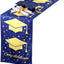 Camino de mesa de graduación de satén azul marino 12 x 108 pulgadas