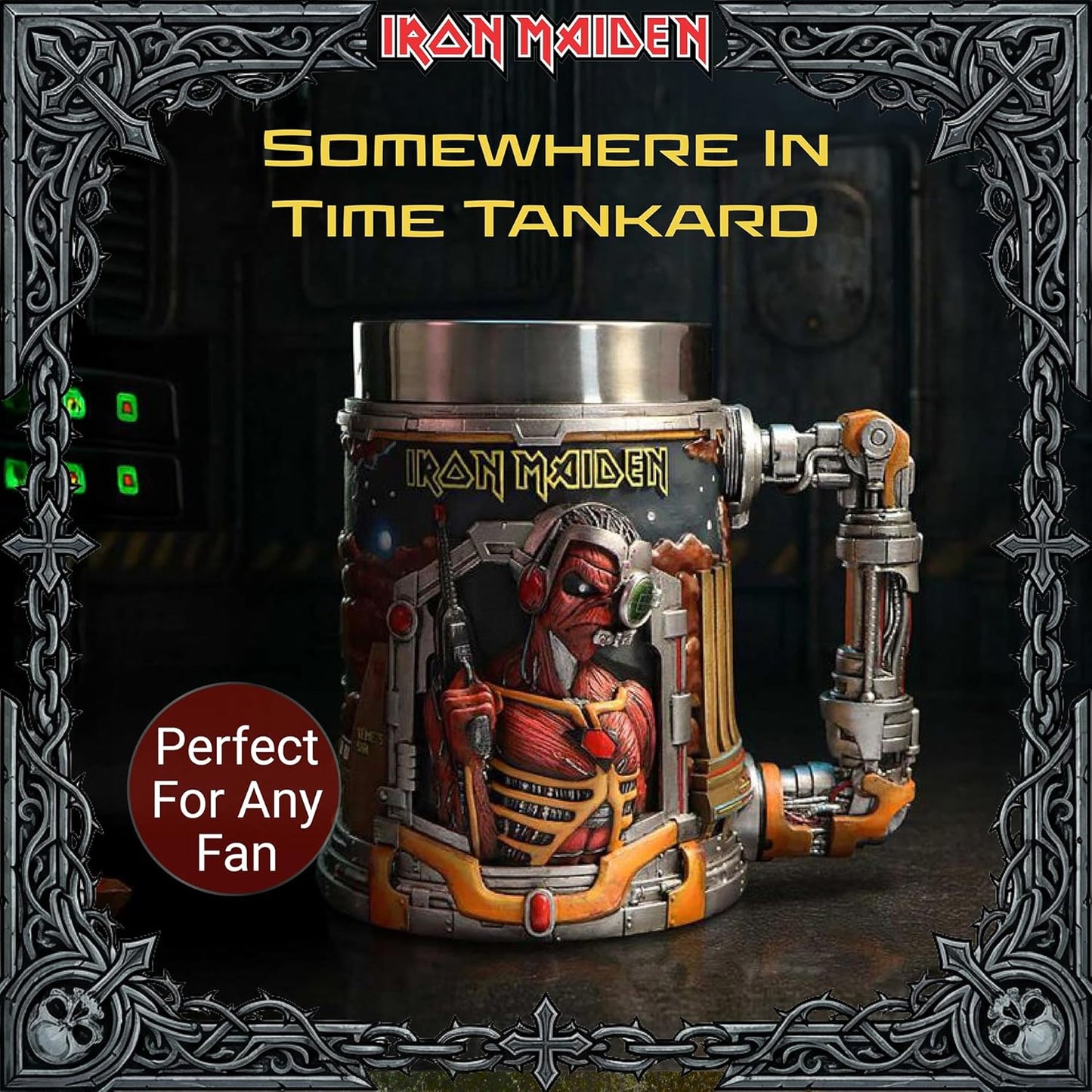 Jarra Metal Pesado Diseño 3D Eddie Iron Maiden
