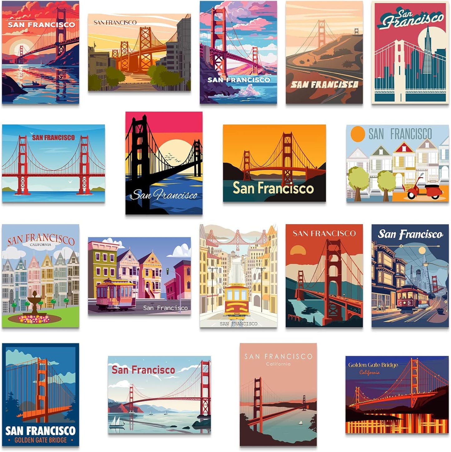Imán para nevera de San Francisco 18 unidades regalo decorativo