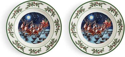 Plato Navidad Spode Tree Annual 10pulg Porcelana Apto Microondas