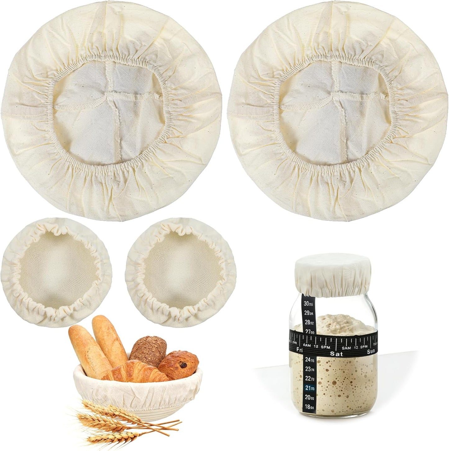 Fundas reutilizables para tazones a prueba de pan cesta Banneton hogar hornear masa madre