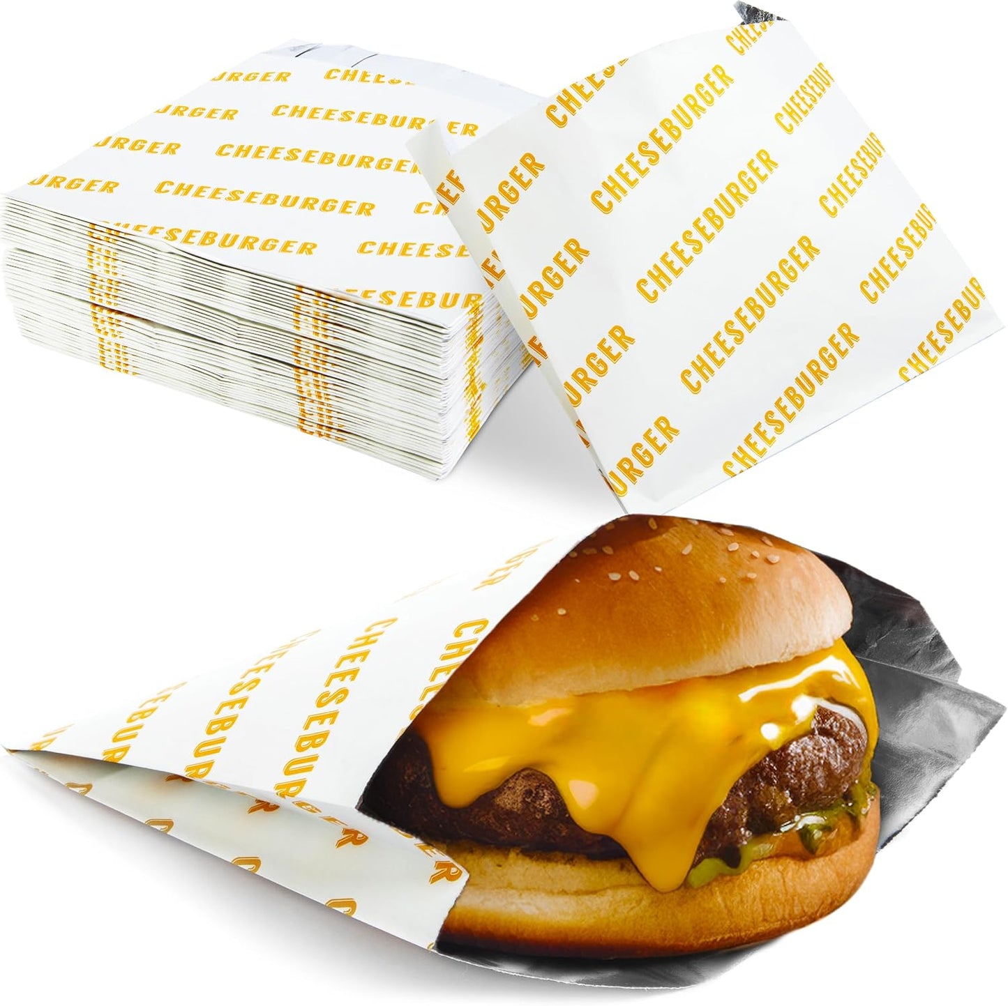 Bolsas hamburguesa a prueba de grasa y calor 100uds