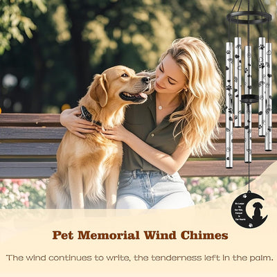 Campanillas viento conmemorativas perros 28pulg colgante lunar