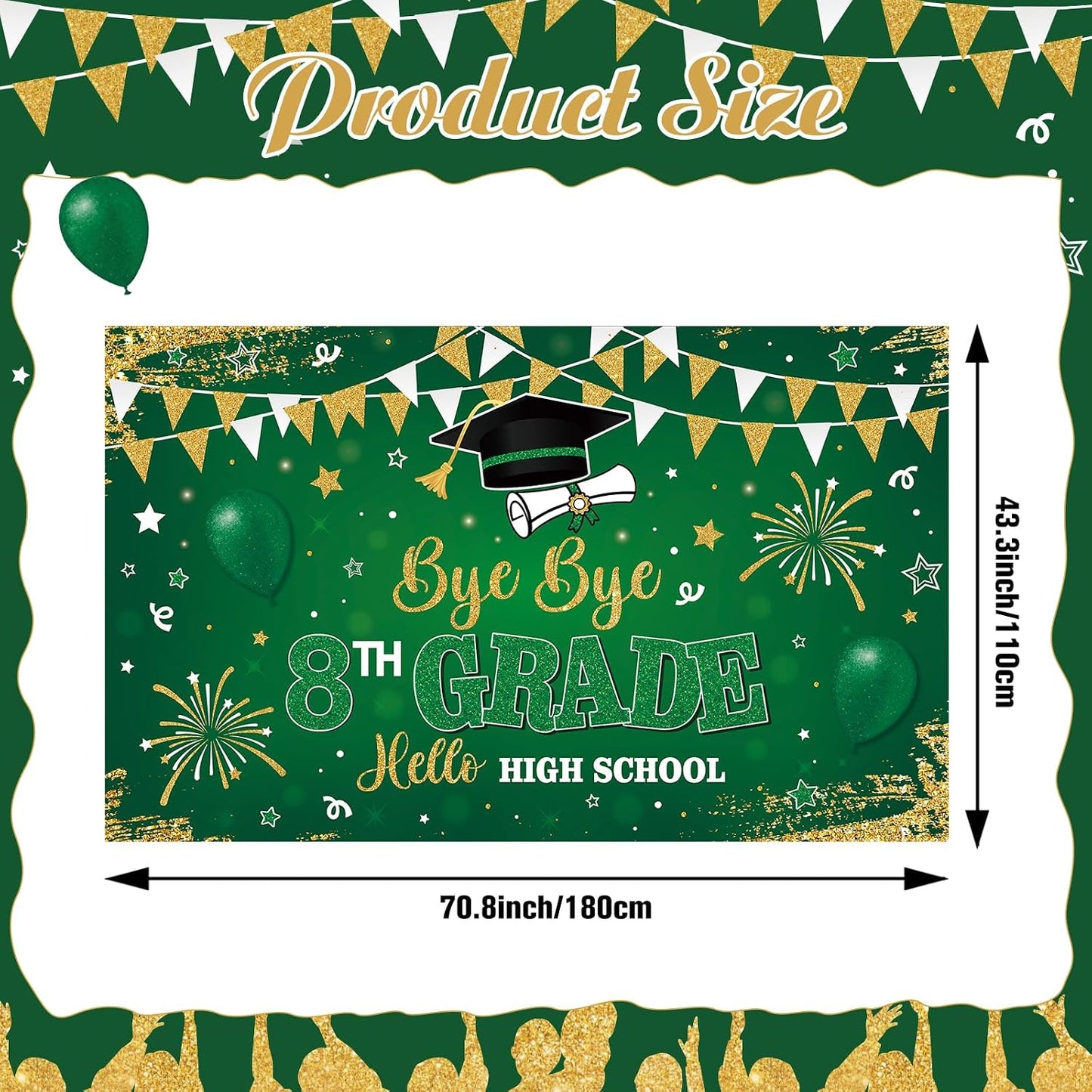 Telón graduación 8º grado decoración escuela secundaria