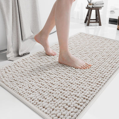 Alfombra baño 16x24pulg felpilla suave antideslizante PVC