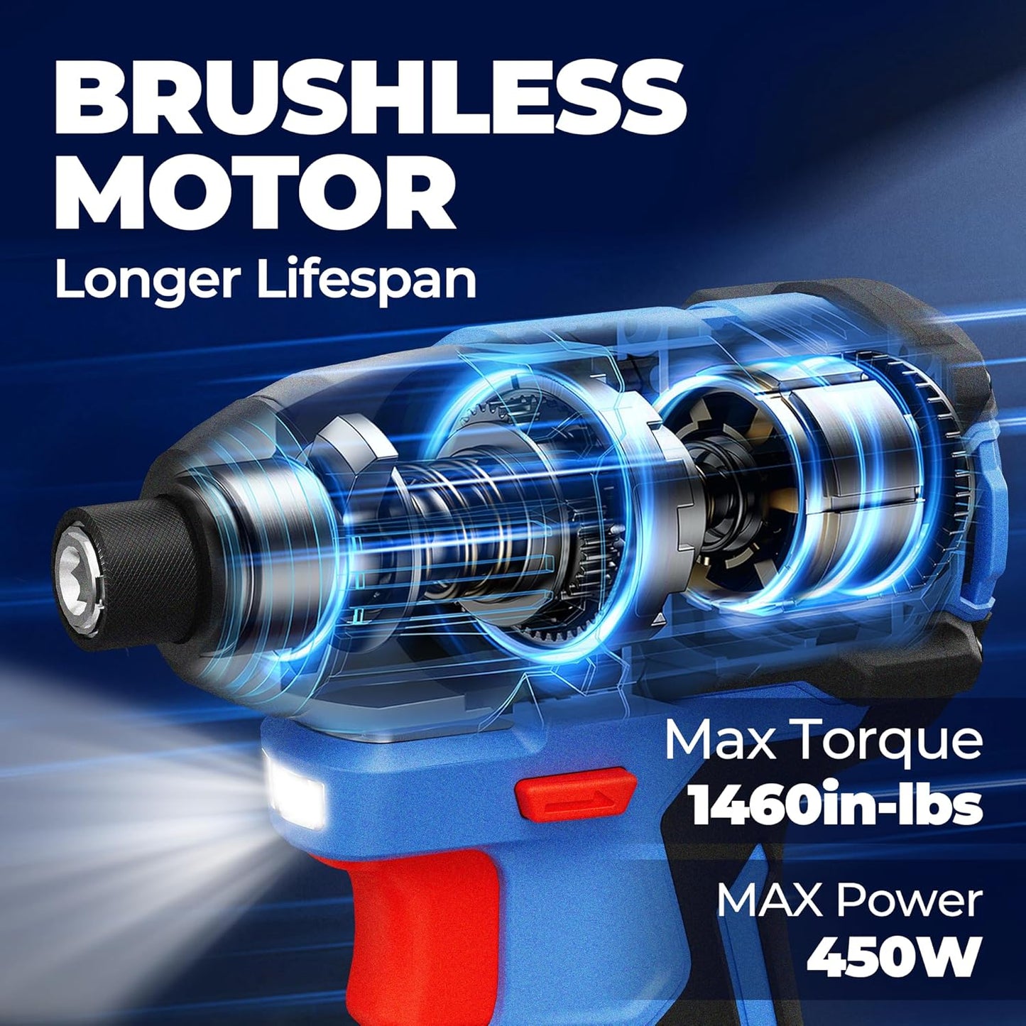 Destornillador impacto 20V 1/4pulg 2 baterias 2Ah compacto