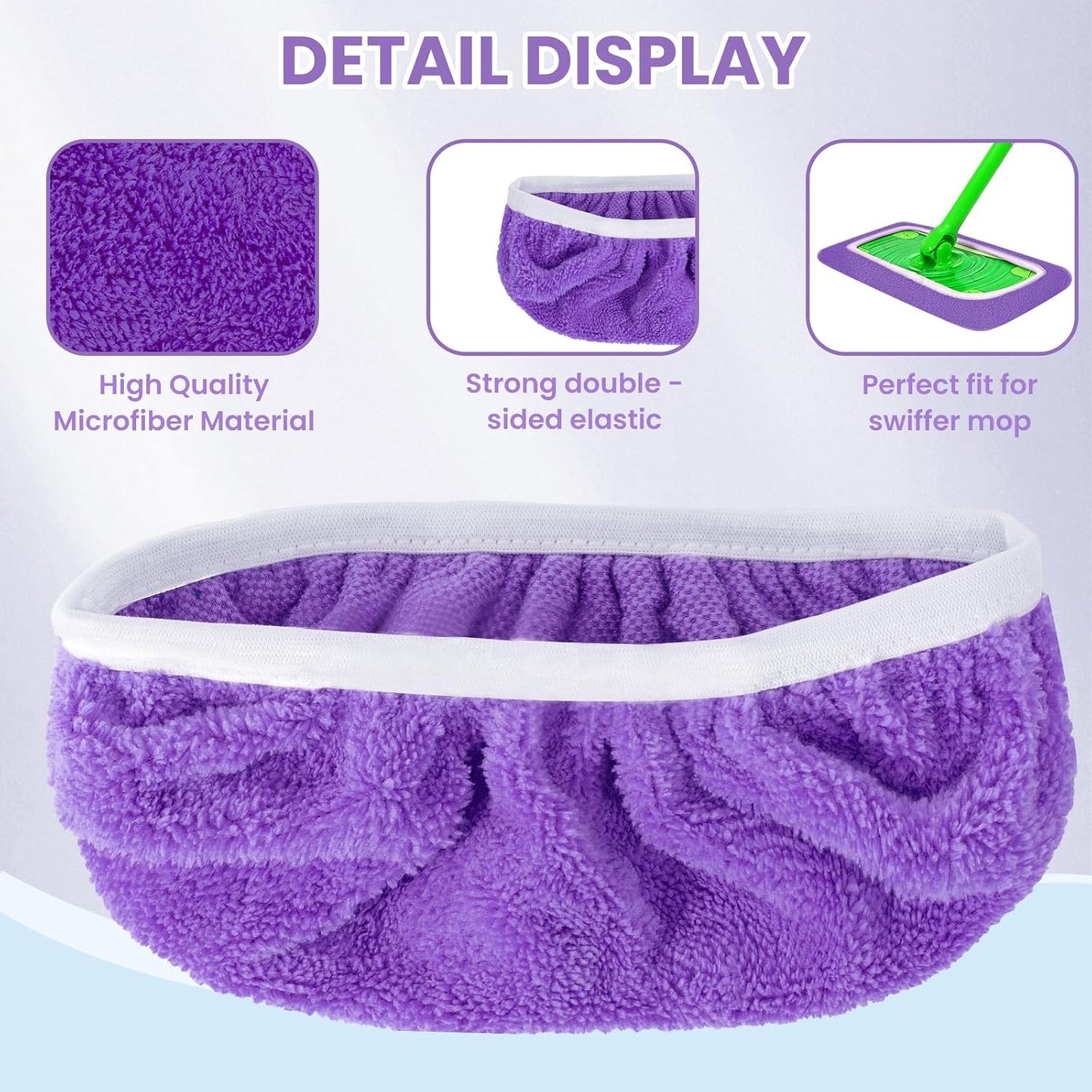 6 Pzas Almohadillas Microfibra Reutilizables para Barredora