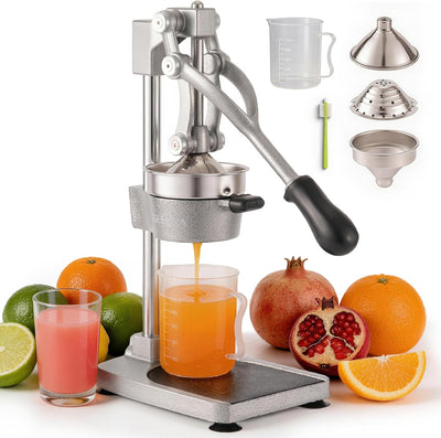 Exprimidor manual hierro fundido con taza acero inox
