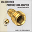 Adaptador tanque propano POL a QCC1 100% latón