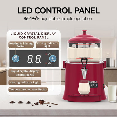 Máquina de chocolate caliente 5L con control inteligente