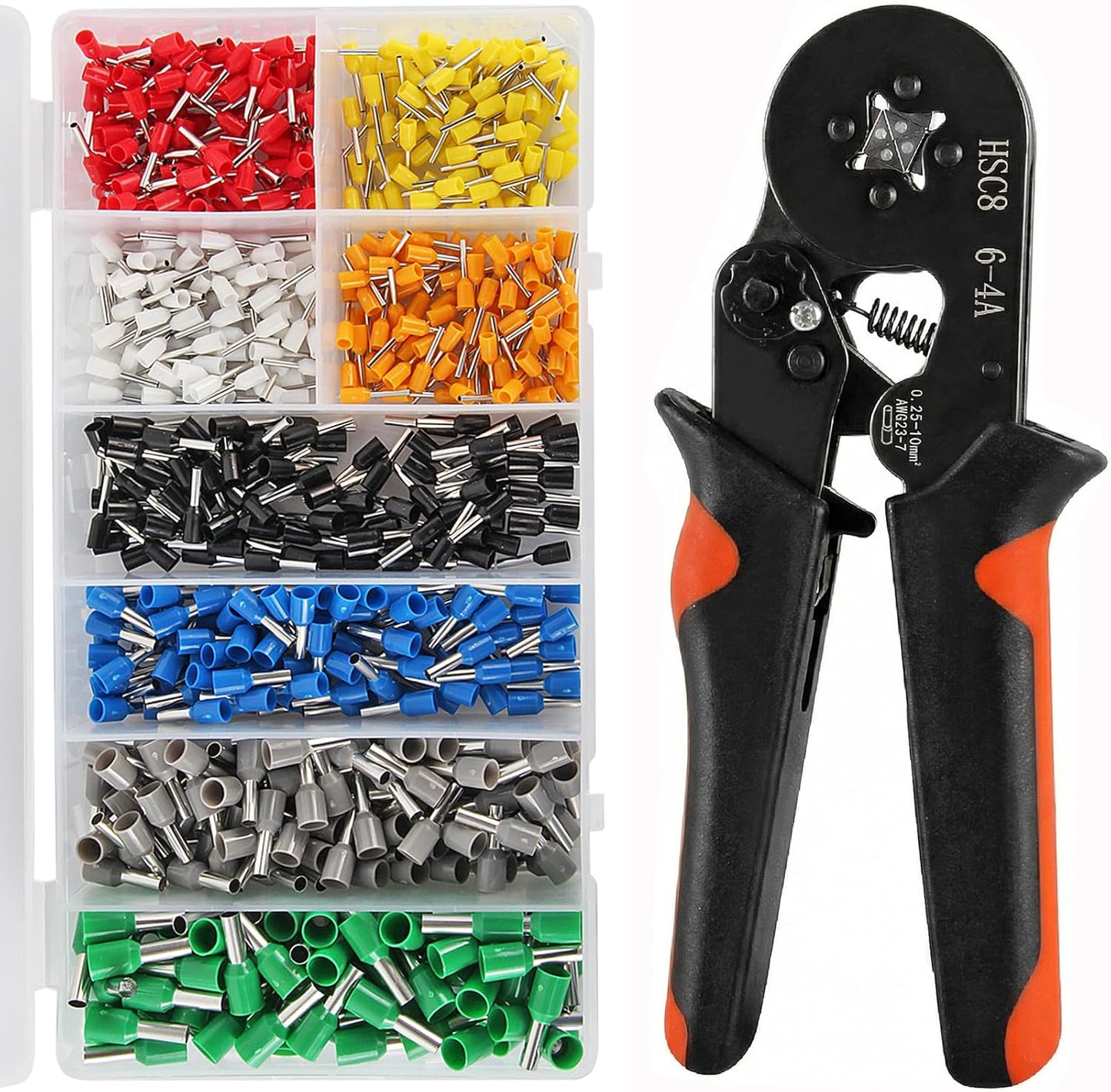 Kit herramientas prensado virola 800 pzas conectores AWG 23-7