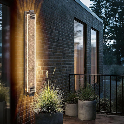 Luz exterior porche LED impermeable soporte pared bronce