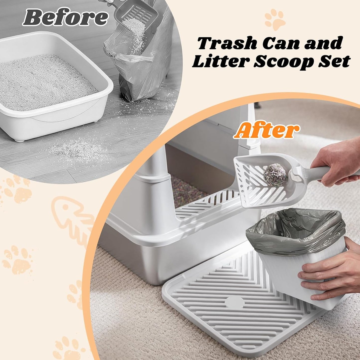 Caja arena acero inox tapa bandeja metal XL gatos grandes sin fugas