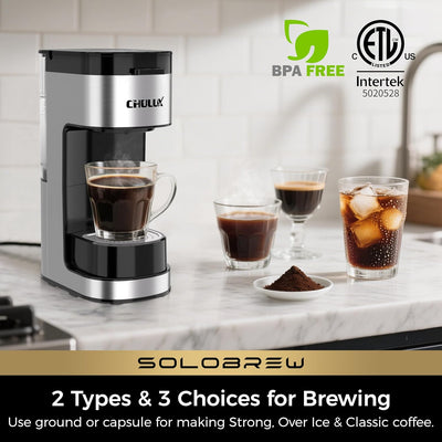 Cafetera SoloBrew CHULUX 3 tamaños con botón fuerte y hielo