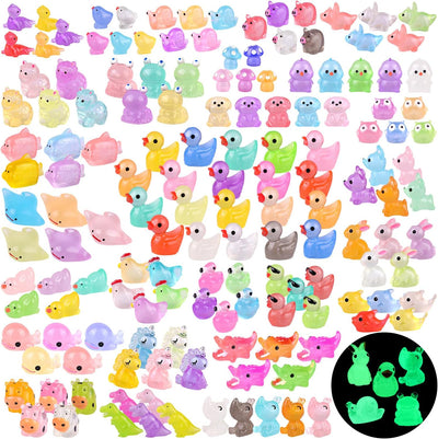 150 figuras resina animales brillan oscuridad miniatura decoración