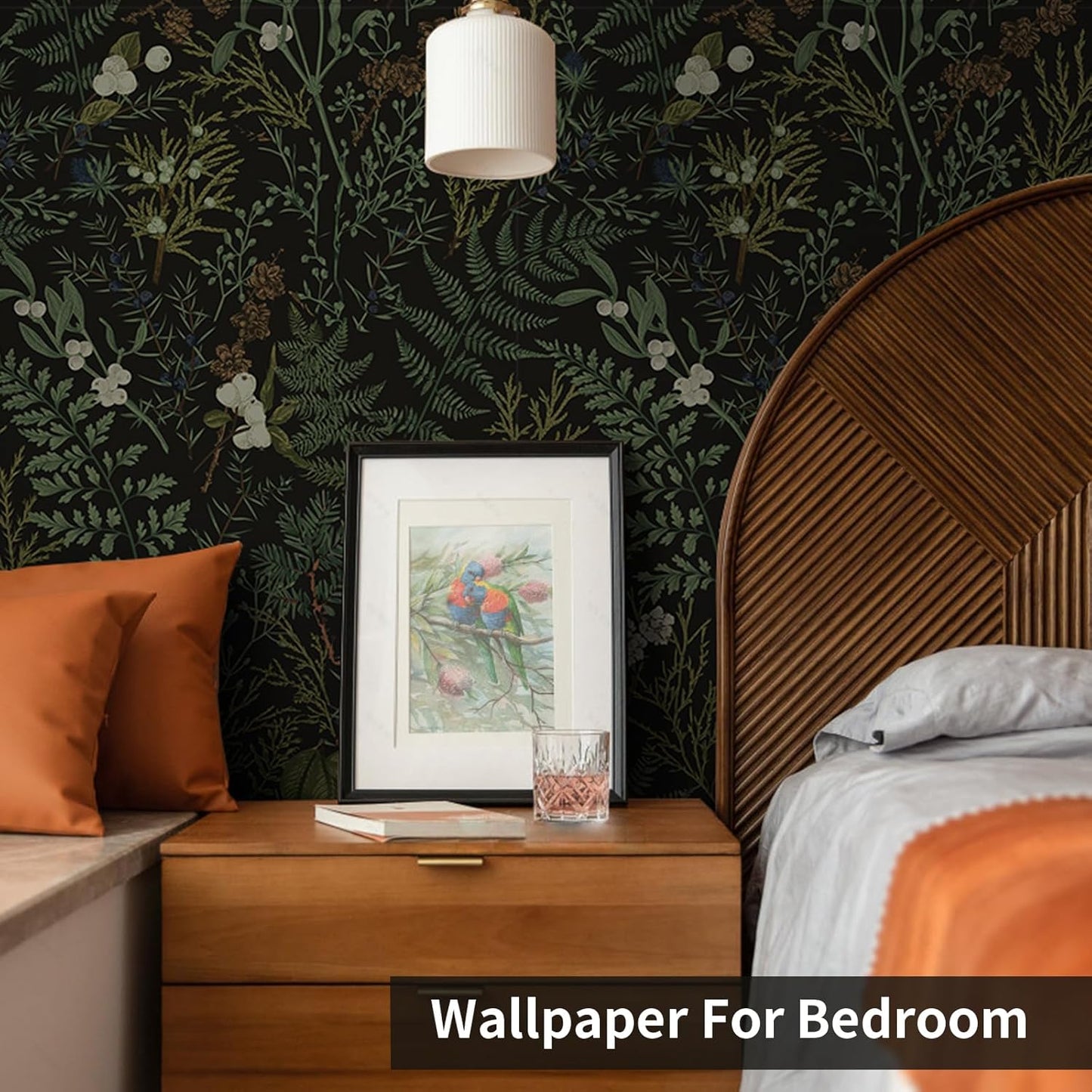 Papel tapiz extraíble diseño floral bohemio para dormitorio