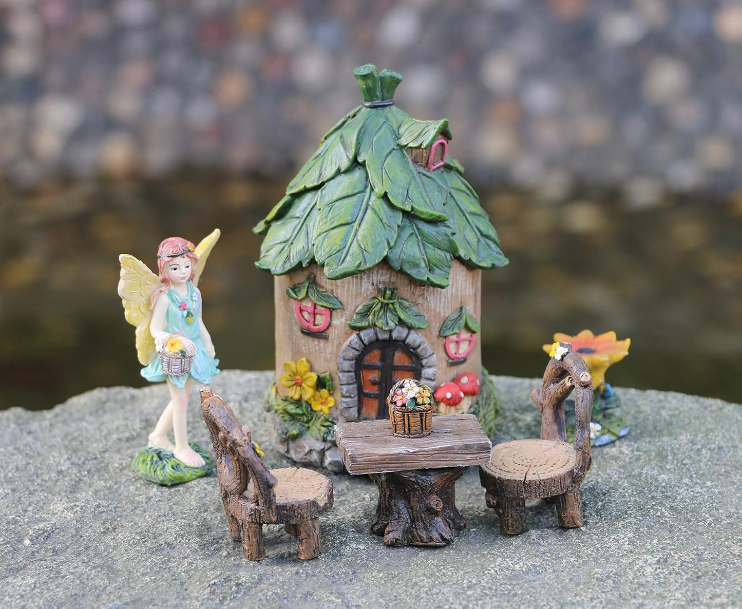 Kit figuras hadas jardín miniatura regalo niño