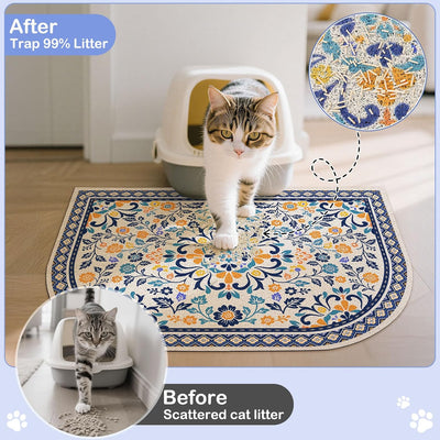 Alfombrilla arena gato forma arco 33x22pulg antideslizante