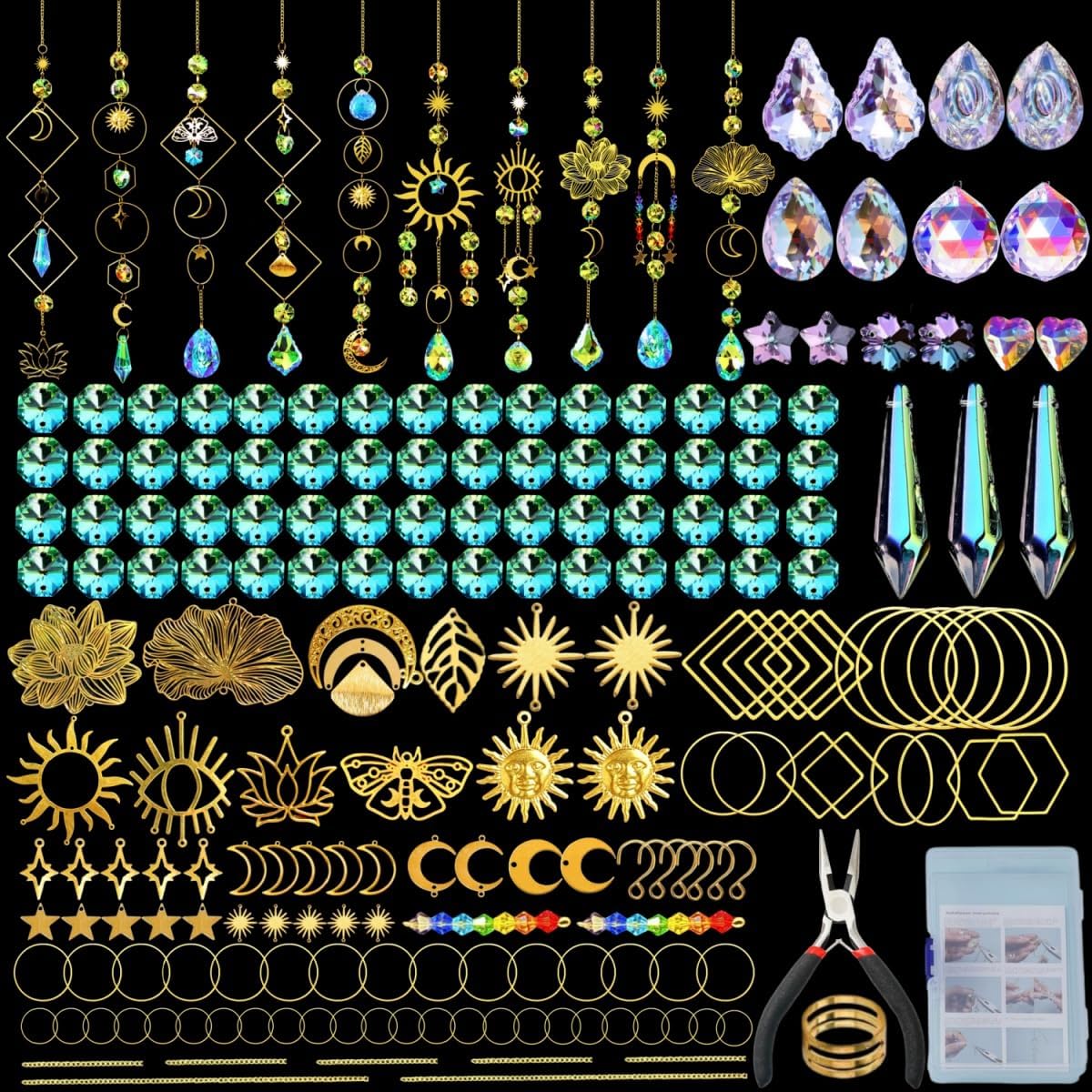 Kit 400 piezas atrapasoles cristal para decorar ventanas