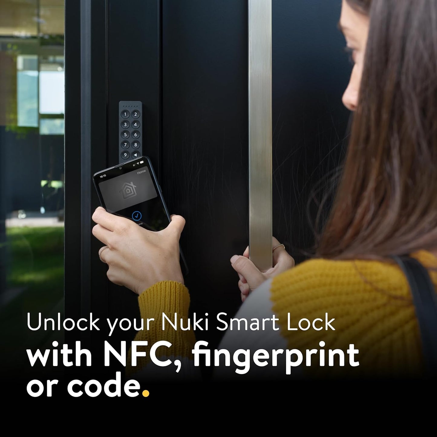 Teclado Bluetooth para Smart Lock con NFC y huella digital