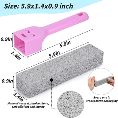 50 Pzas Pómez Gris con Asas para Limpieza Baño Hogar