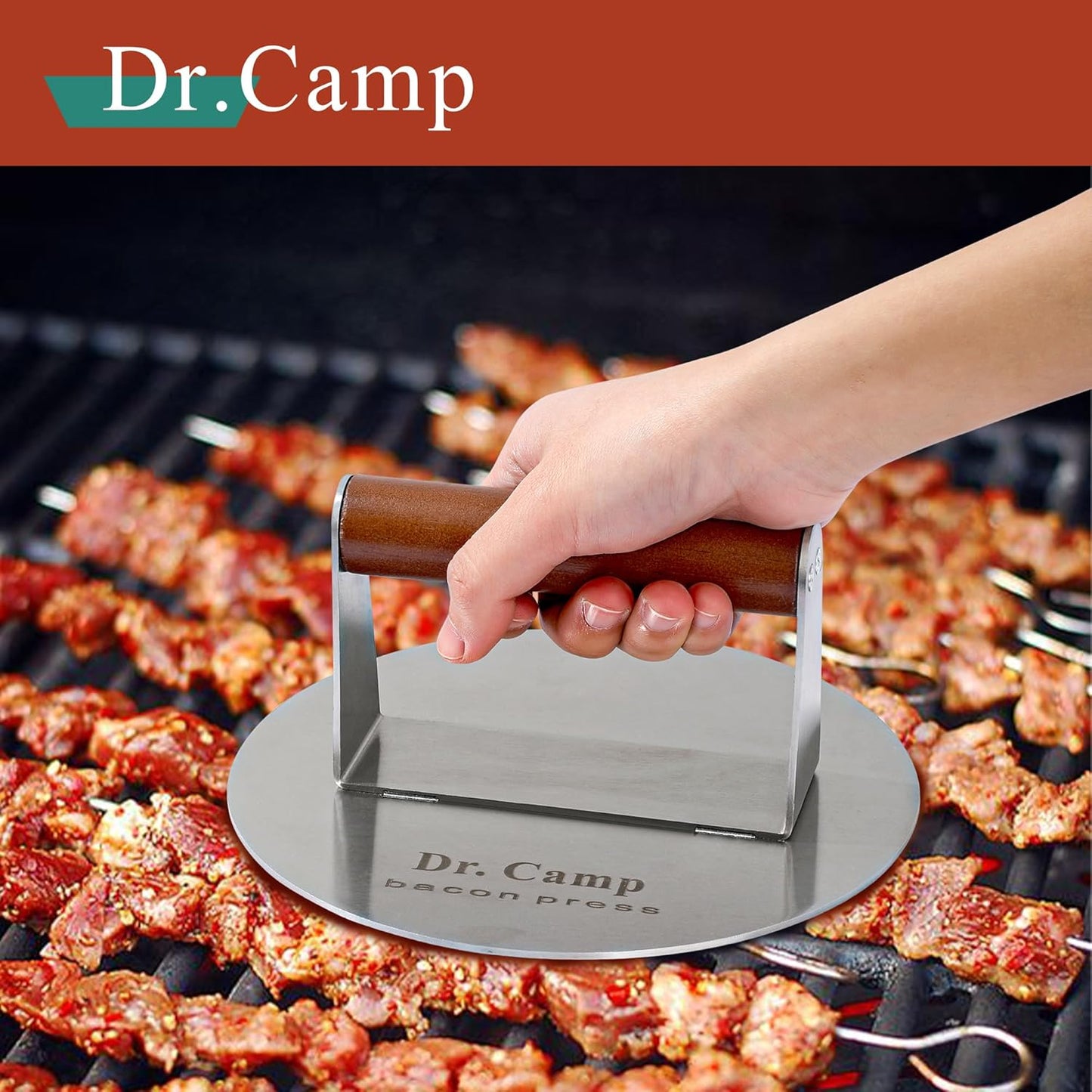 Aplastador de carne acero inox 7pulg
