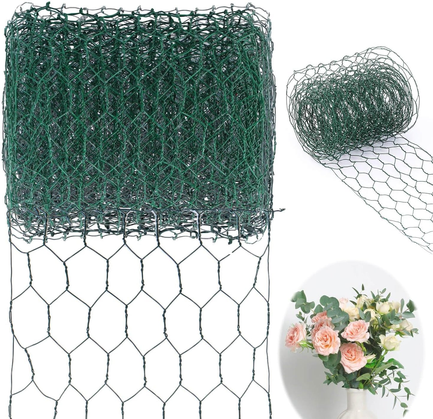Alambre floral galvanizado malla hexagonal 4x118pulg