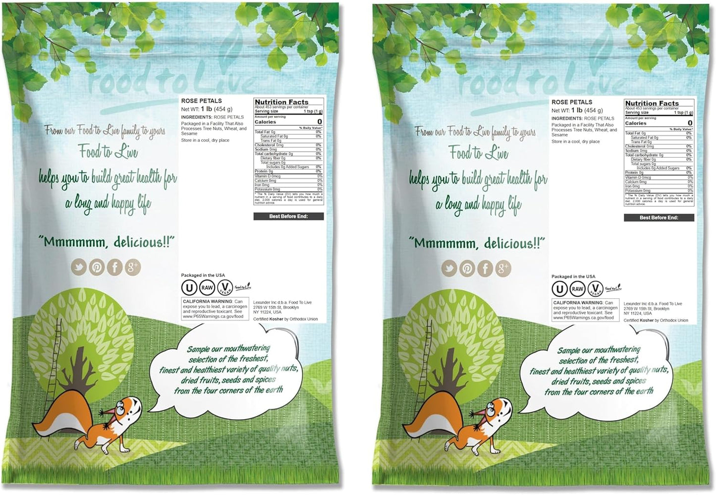 Pétalos Rosa Comestibles Secos 2lb para Té Hornear Postres