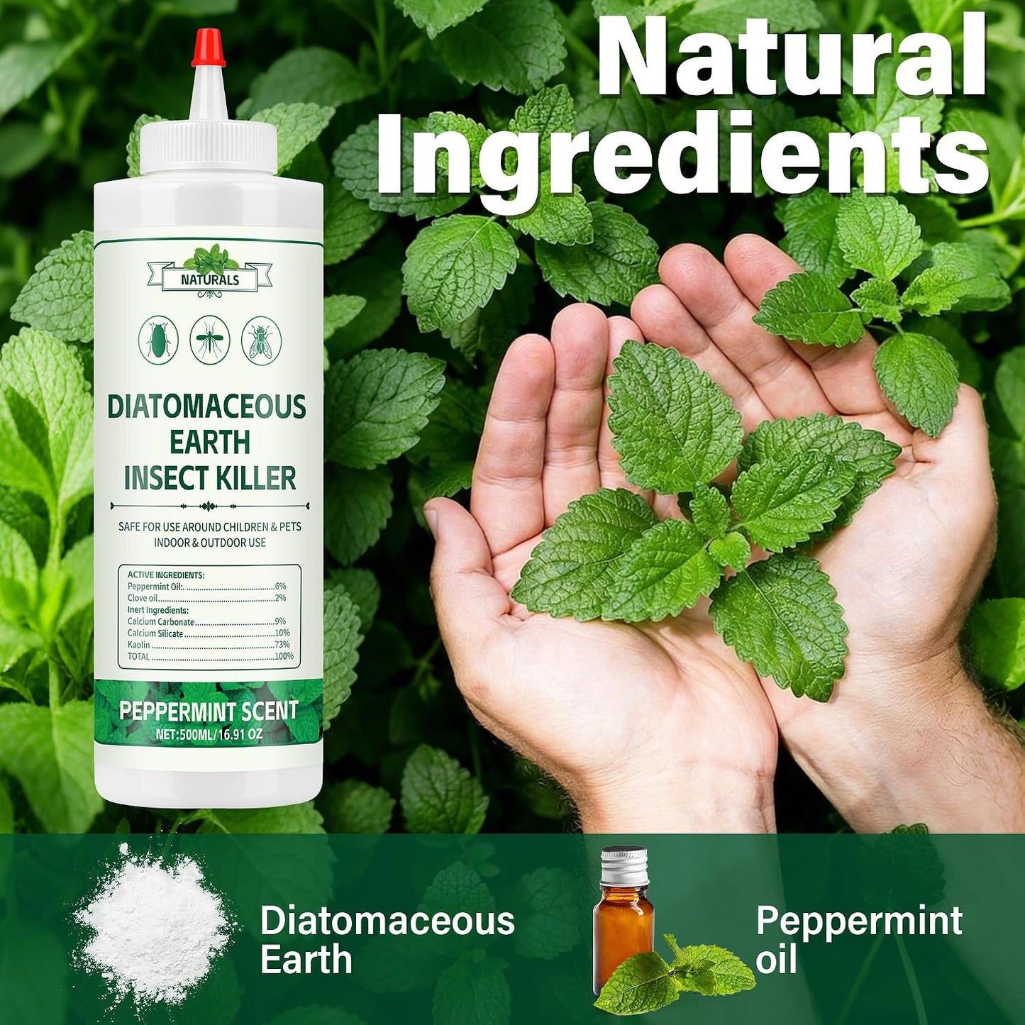 Aceite menta tierra diatomeas control plagas 16.91oz