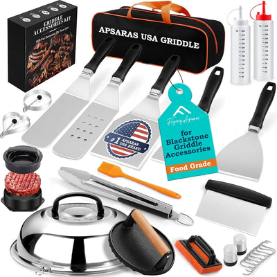 Kit 27 accesorios para plancha Blackstone con espátula Hibachi