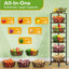 Carrito cocina 6 niveles con cesta frutas y 5 cuencos