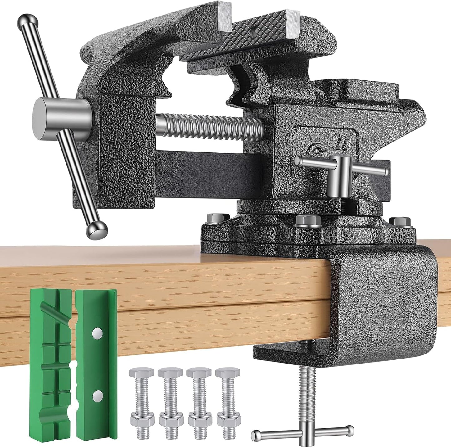 Tornillo banco 6pulg 2en1 sin taladro base giratoria 270