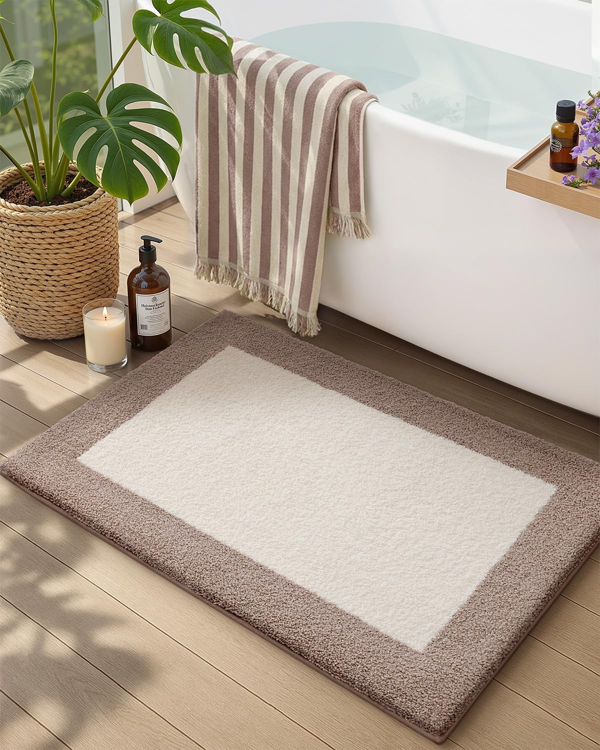 Alfombras baño microfibra antideslizante goma absorbente