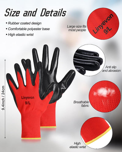 Guantes trabajo poliuretano reutilizables para hombre mujer