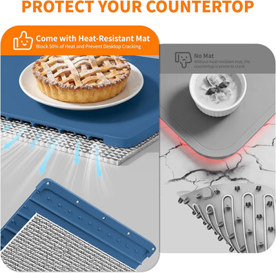 Tapete calentador alimentos con almohadilla resistente 120-210F