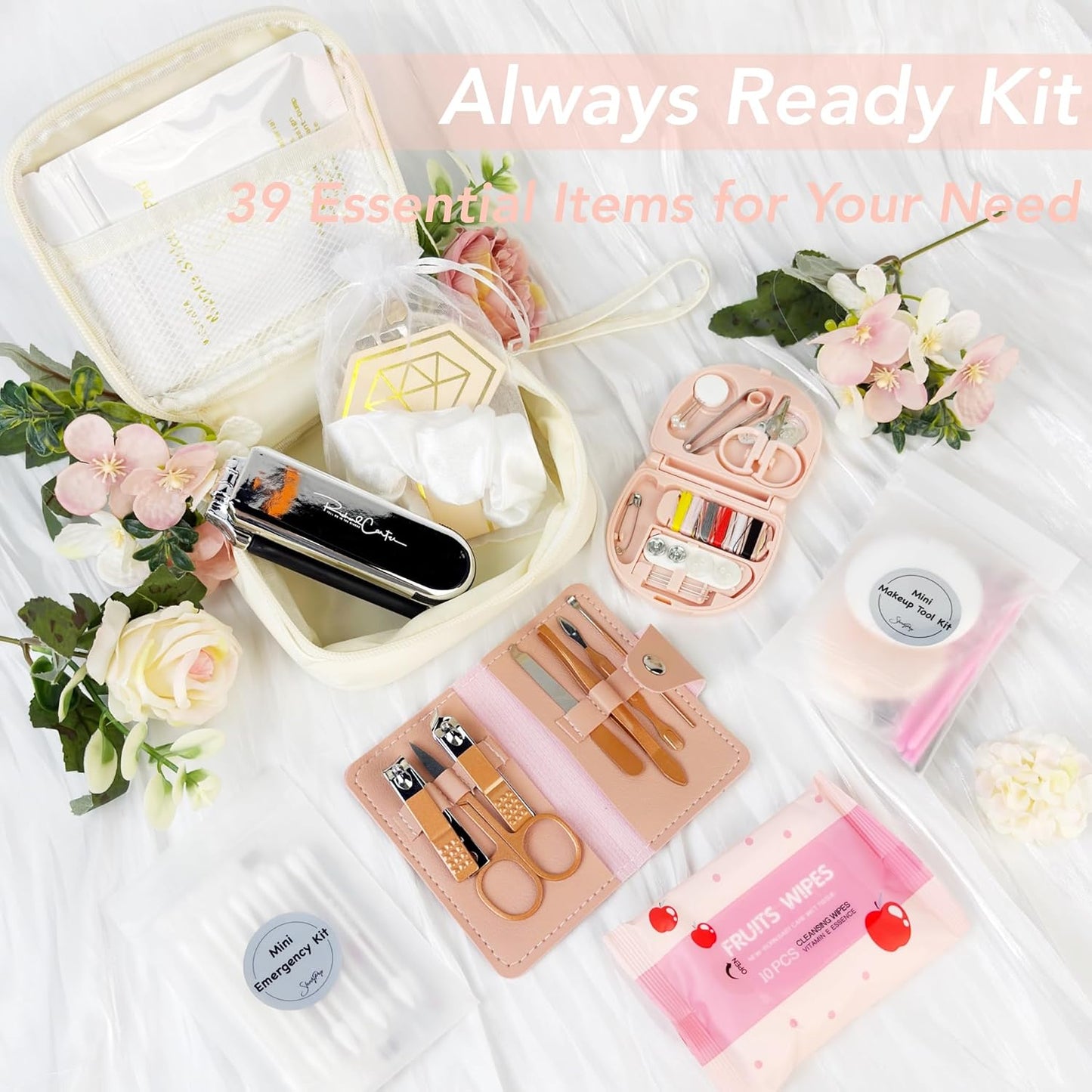 Kit emergencia mujer 39 elementos todo en uno para novia