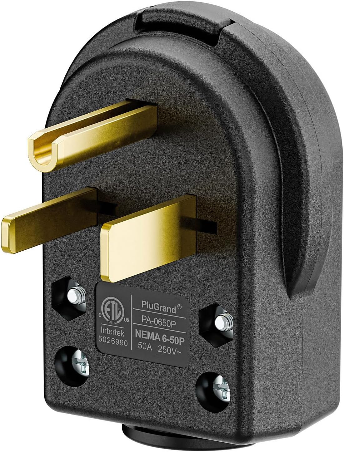 Enchufe NEMA 6-50P 50A/250V conector cable soldador negro