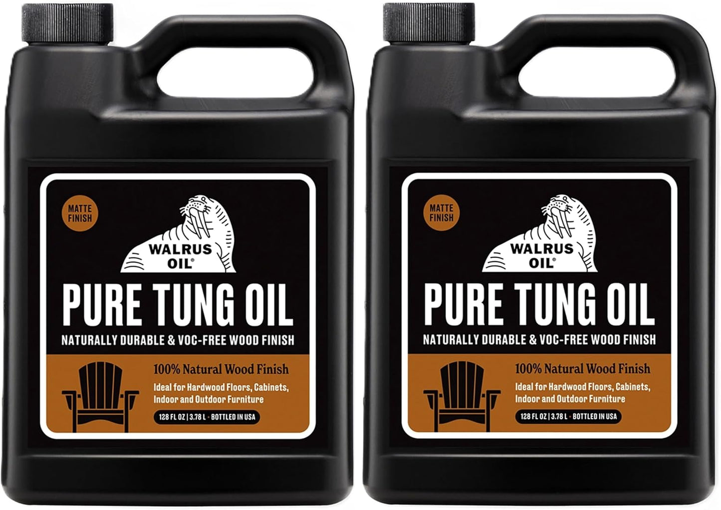 Aceite Tung puro 100% para madera 128oz 2 pzas