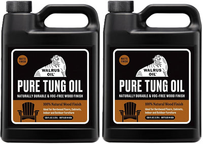 Aceite Tung puro 100% para madera 128oz 2 pzas