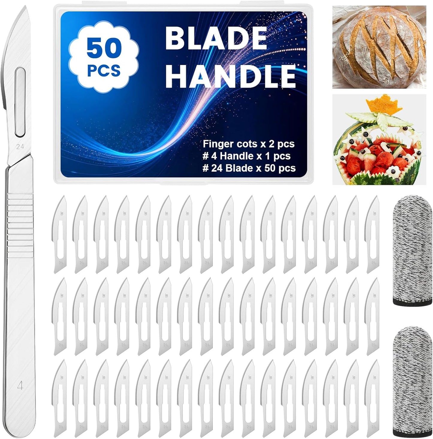 Herramienta de puntuación de masa cojo de pan con cuchillo profesional de acero inoxidable