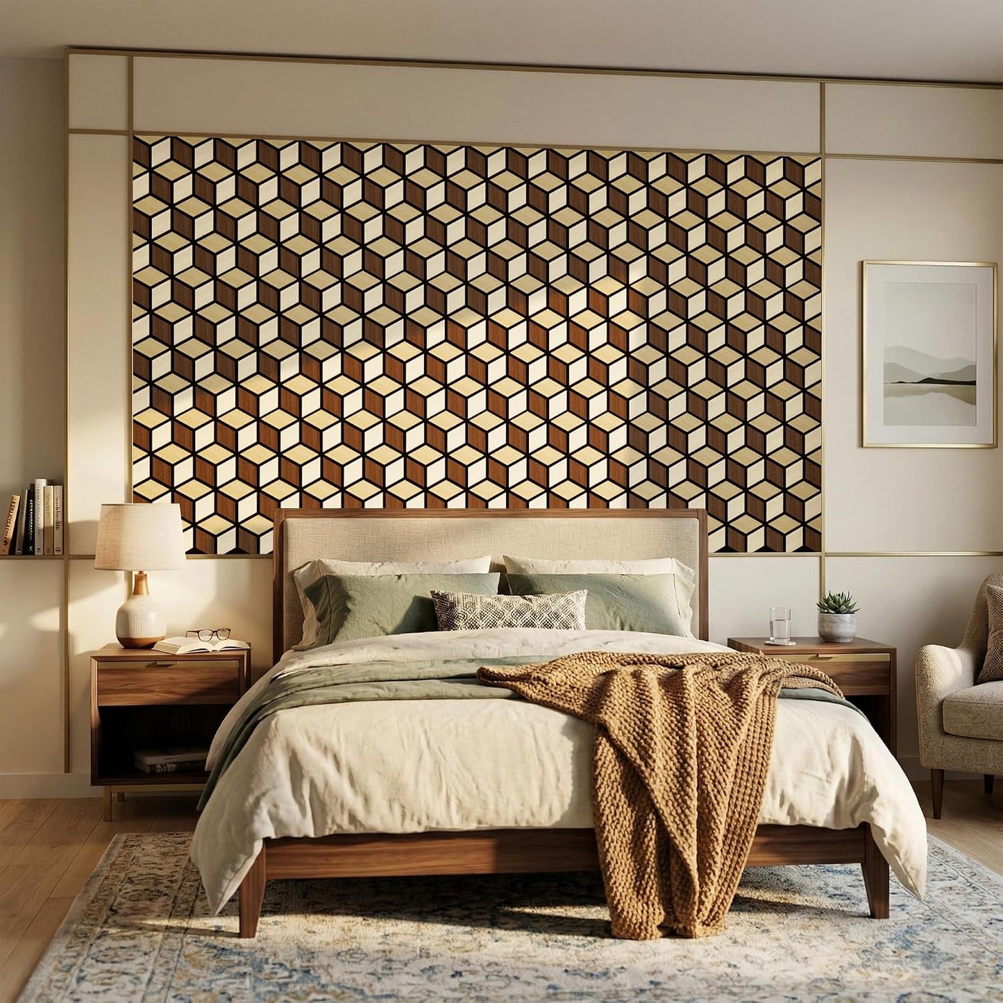 6 Pzas Paneles Acústicos PVC 3D 27x18pulg Madera Estriada